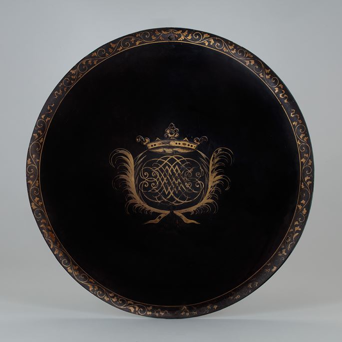 A Lacquered Shield with a European Coat of Arms | MasterArt